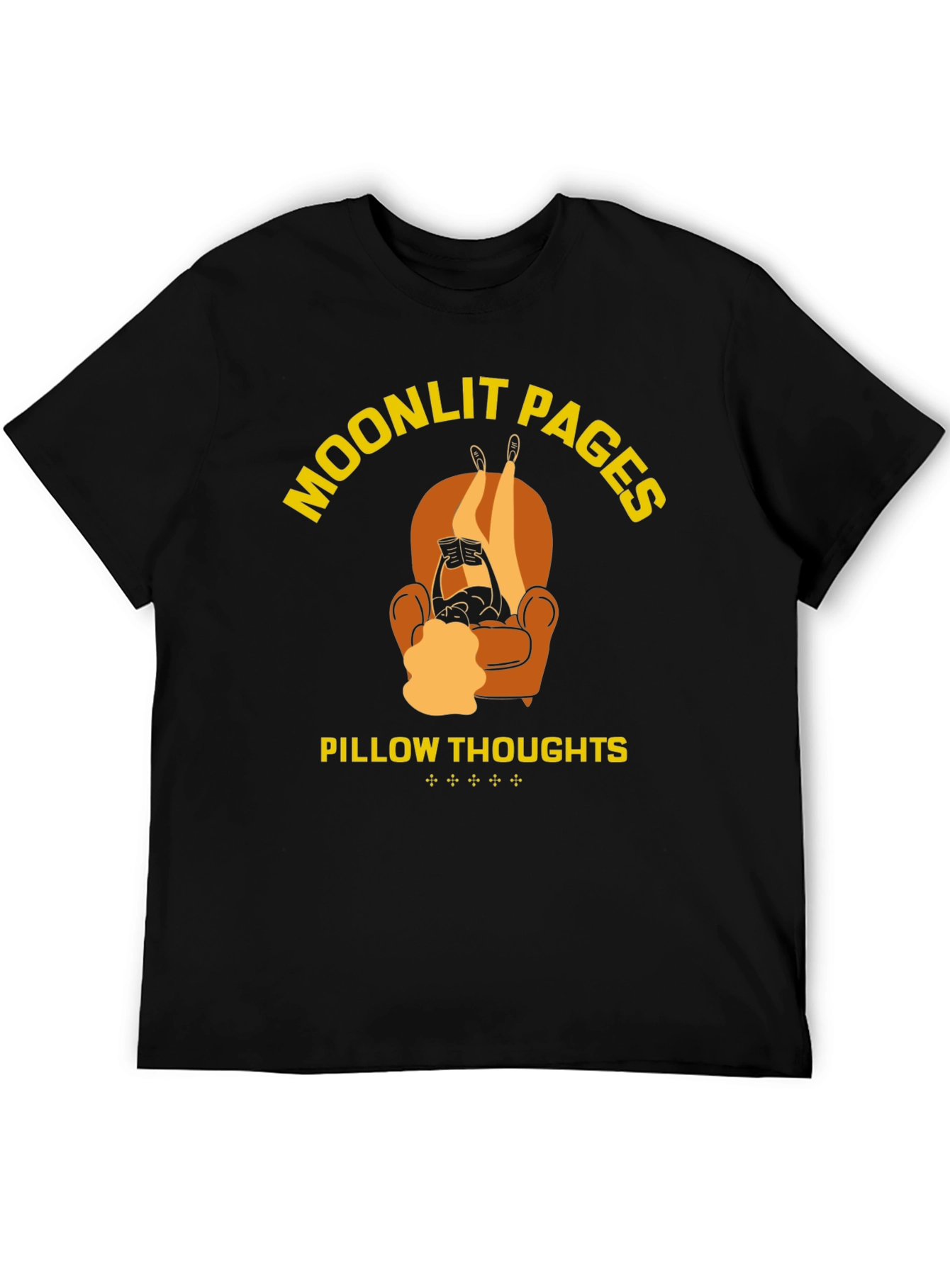 Moonlit Pages Pillow Thoughts Graphic T-Shirt