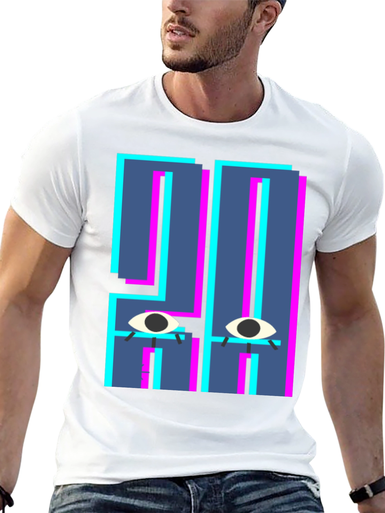 Abstract Eye Graphic T-Shirt - Unique Design