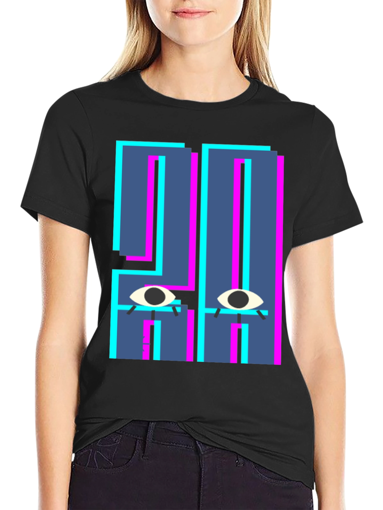 Abstract Eye Graphic T-Shirt - Unique Design