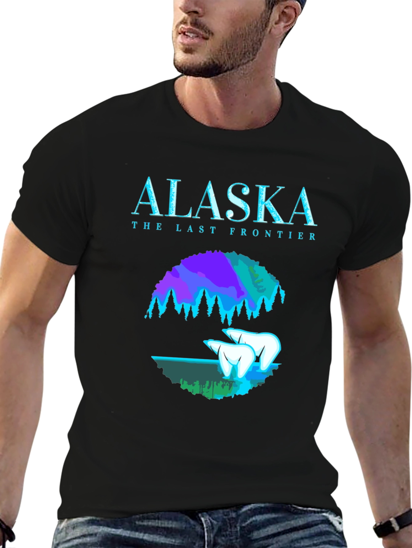 Alaska The Last Frontier Black T-Shirt