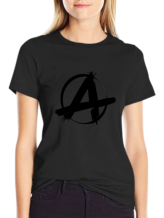 Anarchy Symbol Black Graphic T-Shirt