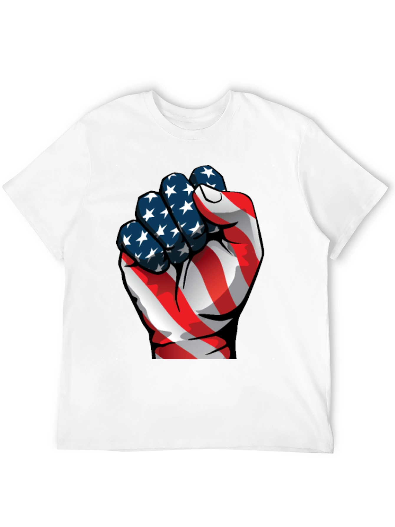 Patriotic Fist Graphic Tee - USA Pride