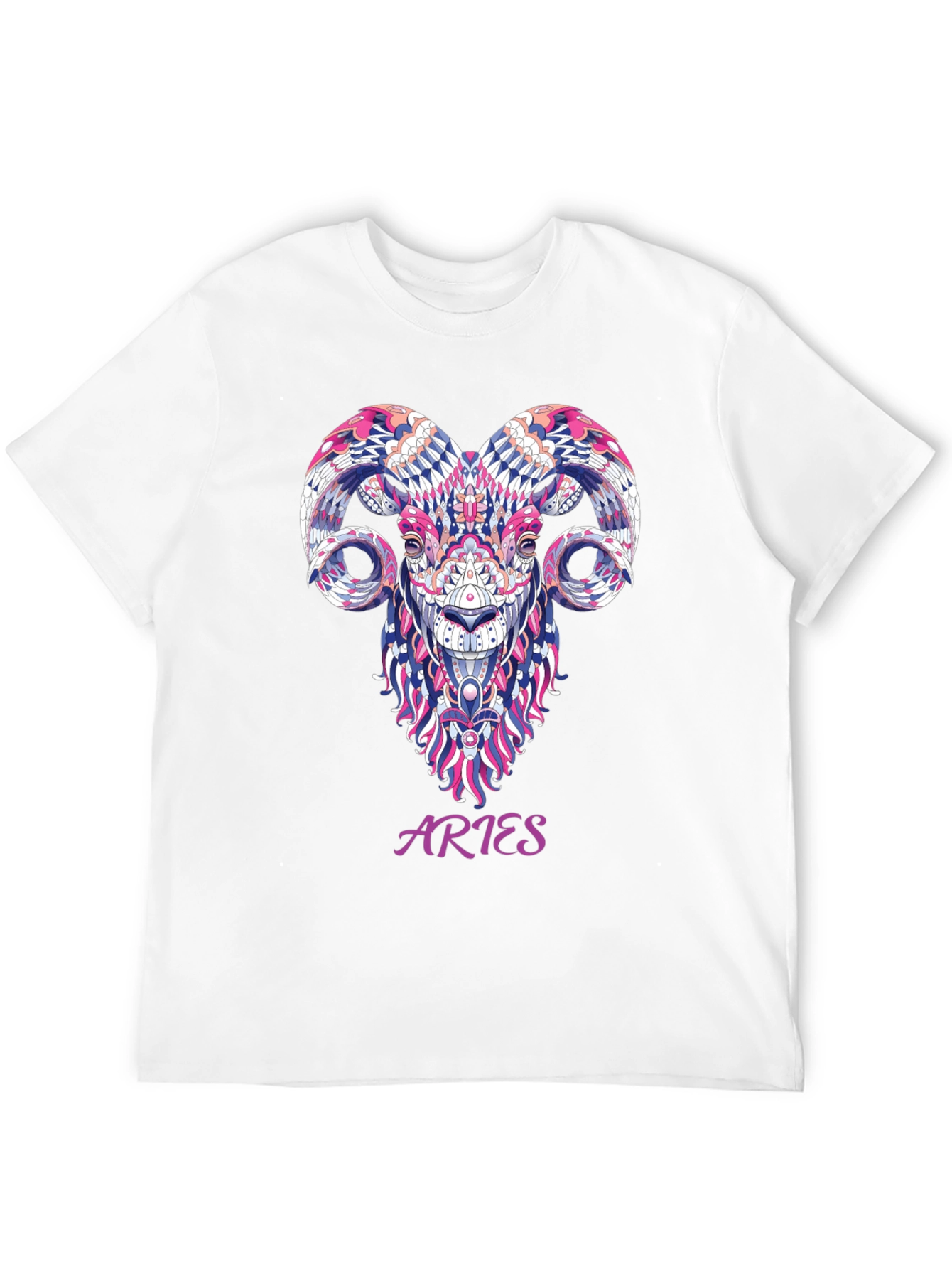 Aries Zodiac Ram Graphic Black T-Shirt