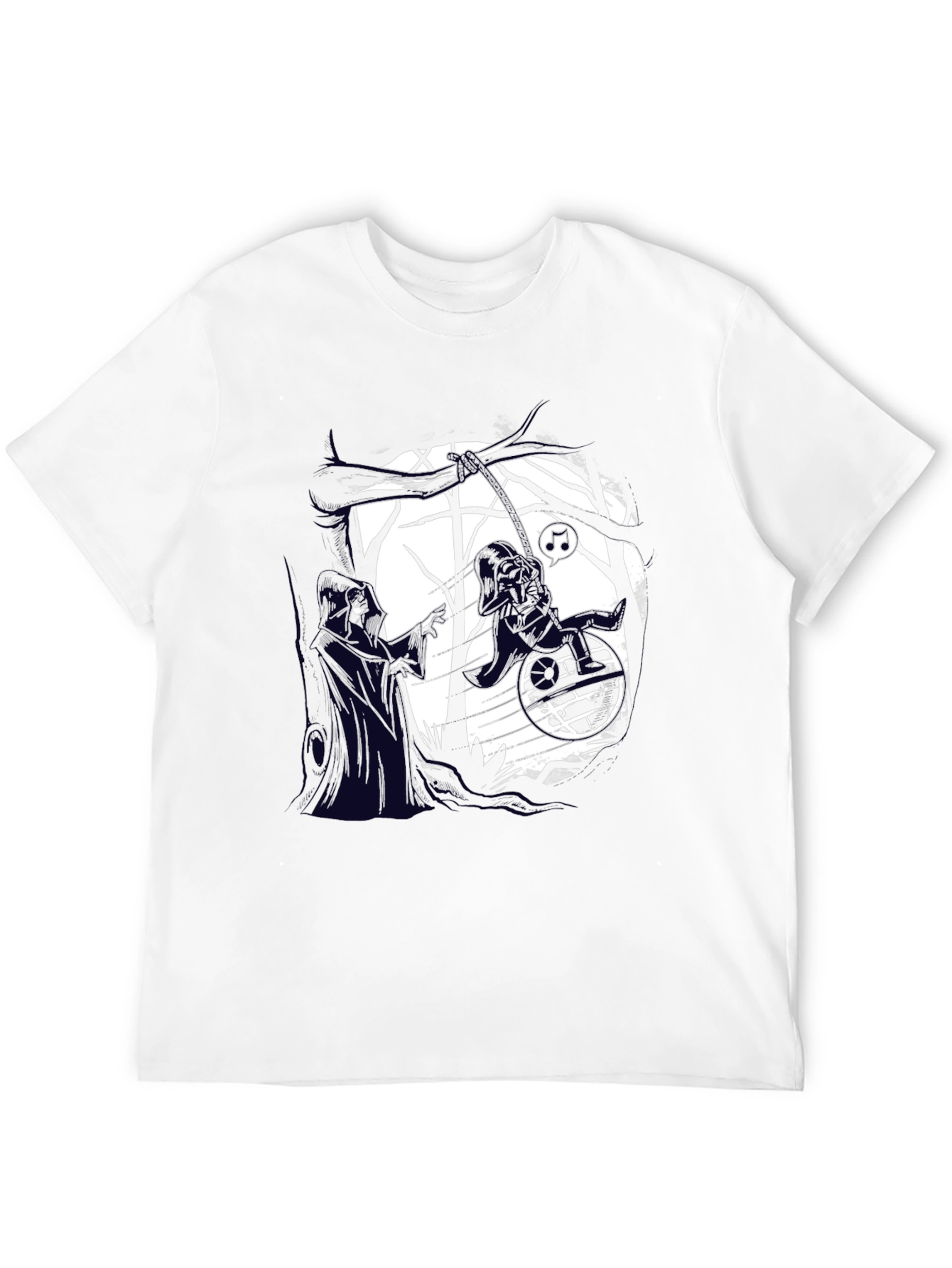 Darth Vader Wheelchair Funny Black T-Shirt