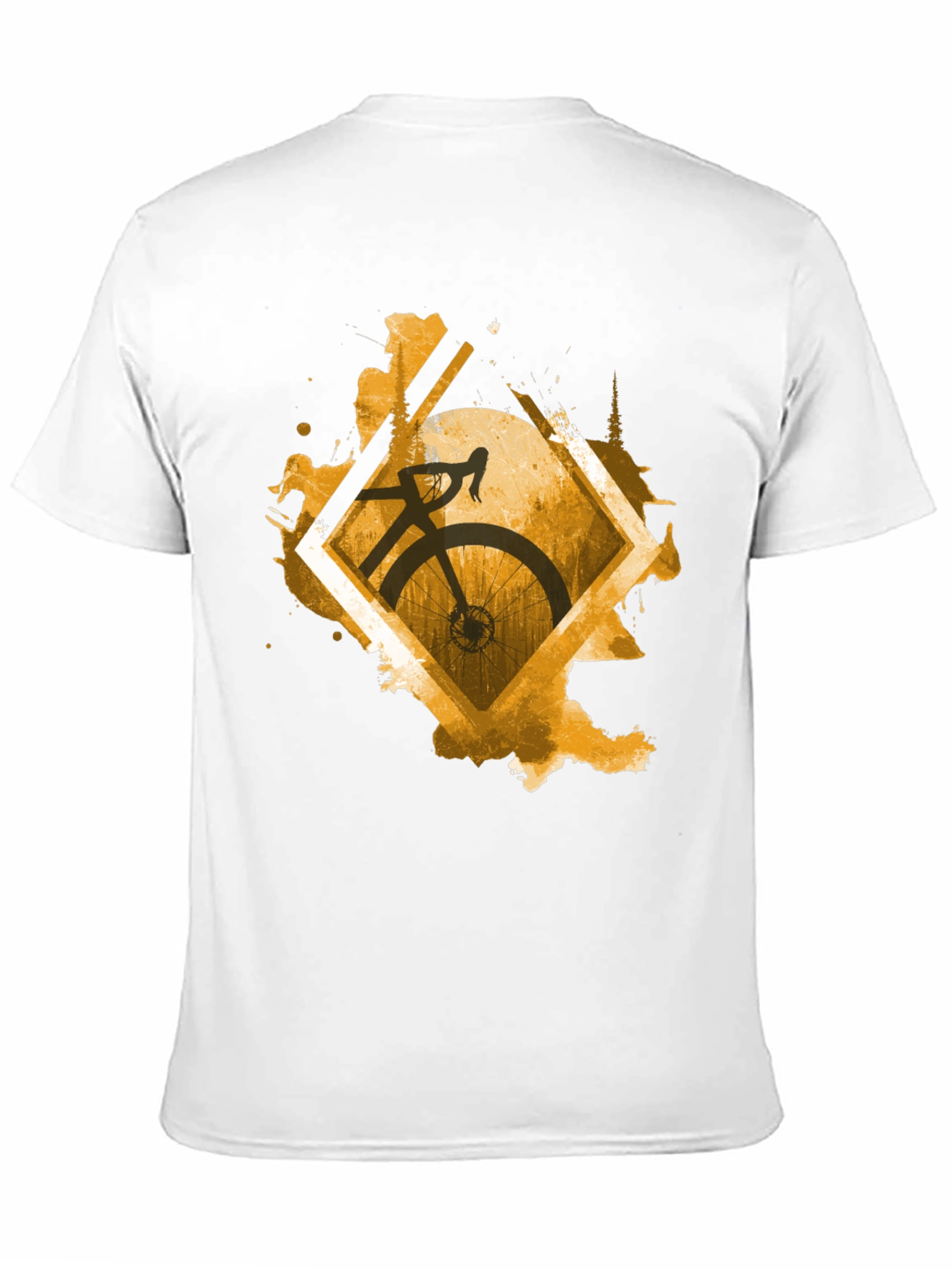 Stylish Cycling Graphic Tee - Mens Black T-Shirt