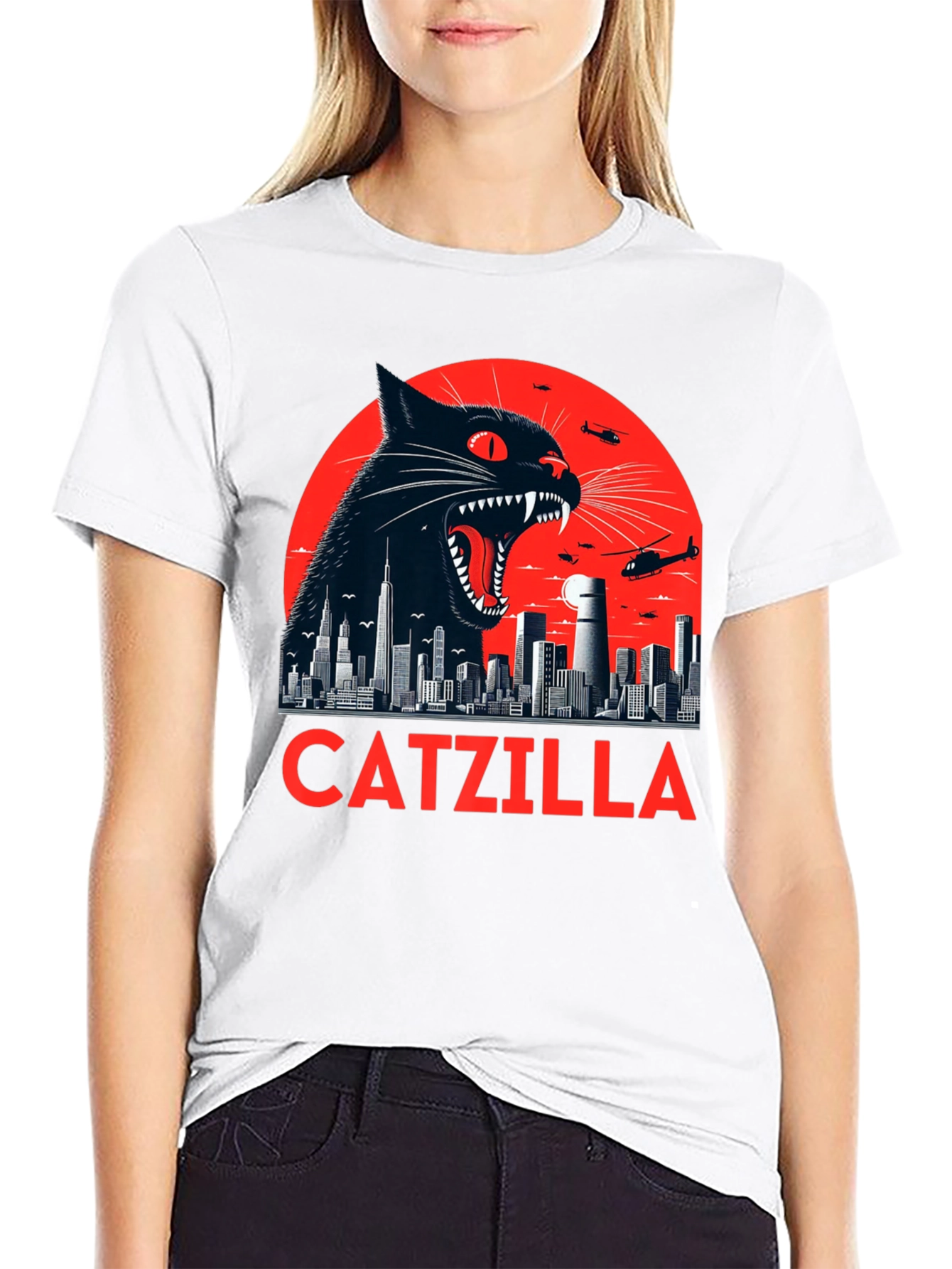 Catzilla T-Shirt - Black Catzilla Graphic Tee