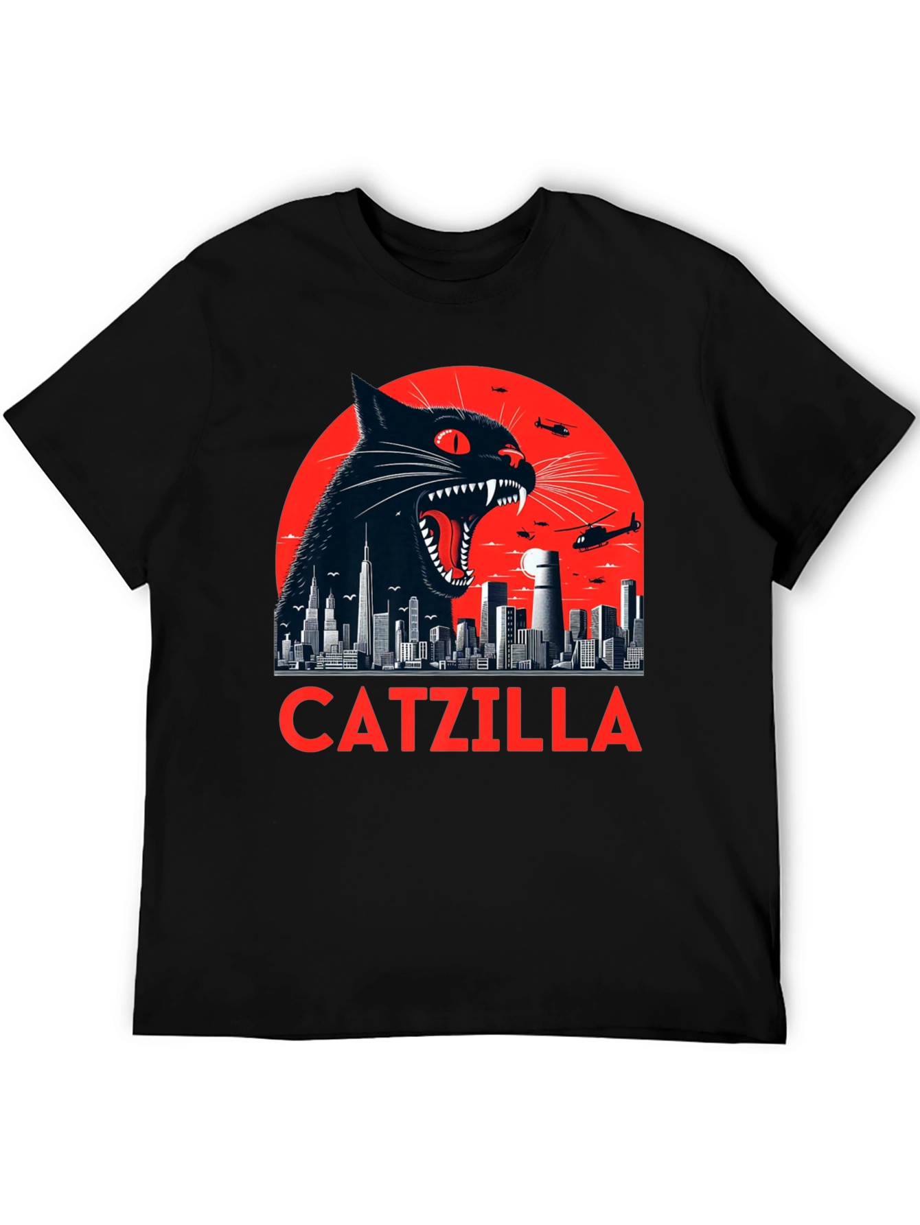 Catzilla T-Shirt - Black Catzilla Graphic Tee