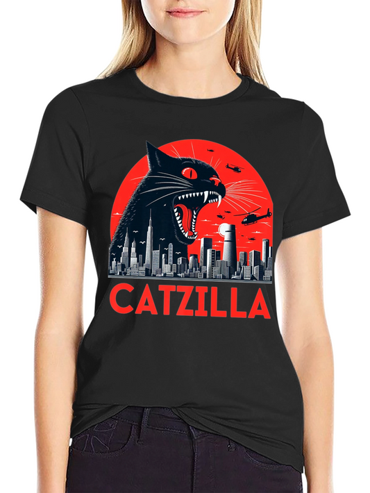 Catzilla T-Shirt - Black Catzilla Graphic Tee