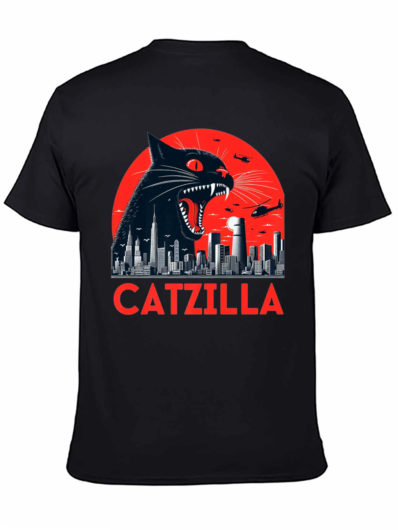 Catzilla T-Shirt - Black Catzilla Graphic Tee