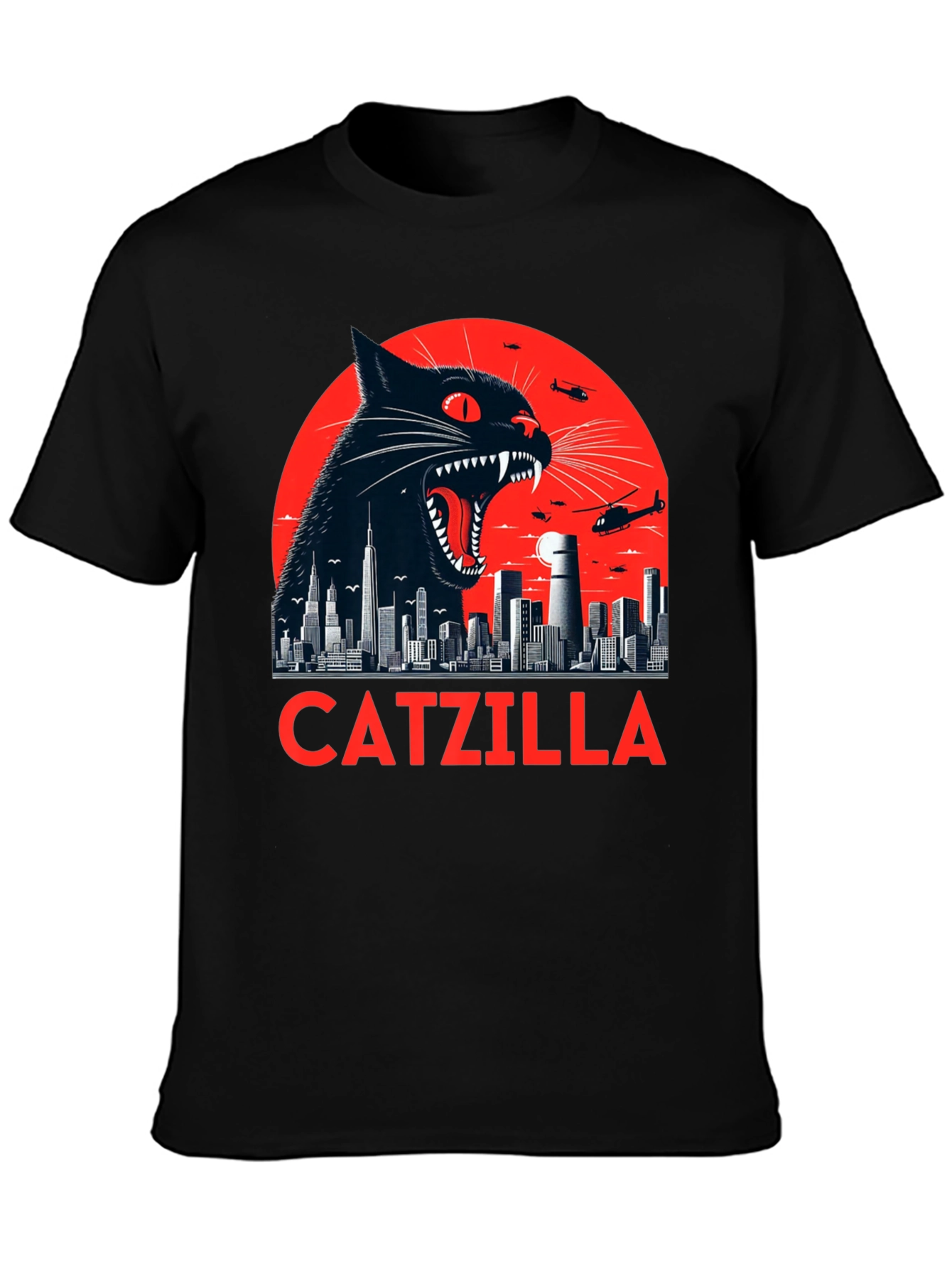 Catzilla T-Shirt - Black Catzilla Graphic Tee
