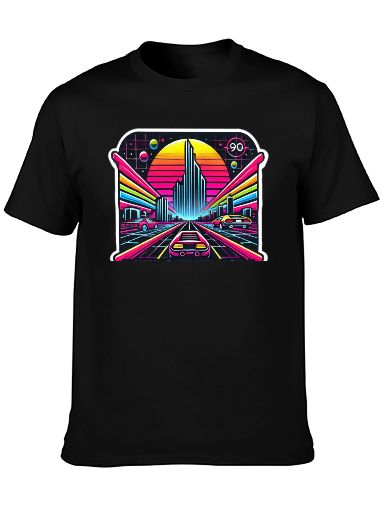 Retro 90s Cityscape T-Shirt - Vaporwave Aesthetic