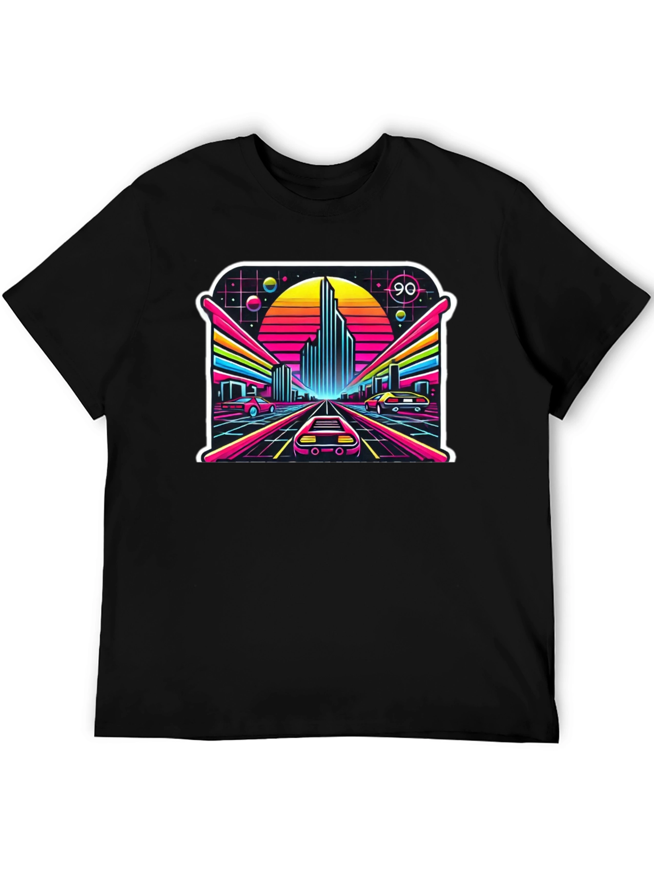 Retro 90s Cityscape T-Shirt - Vaporwave Aesthetic