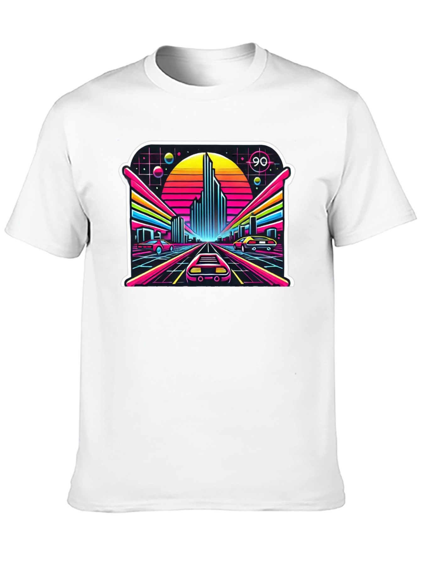 Retro 90s Cityscape T-Shirt - Vaporwave Aesthetic