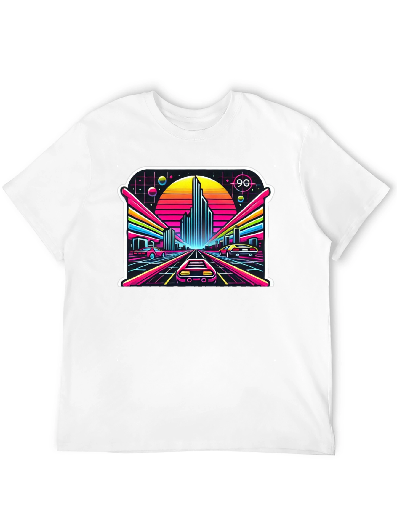 Retro 90s Cityscape T-Shirt - Vaporwave Aesthetic