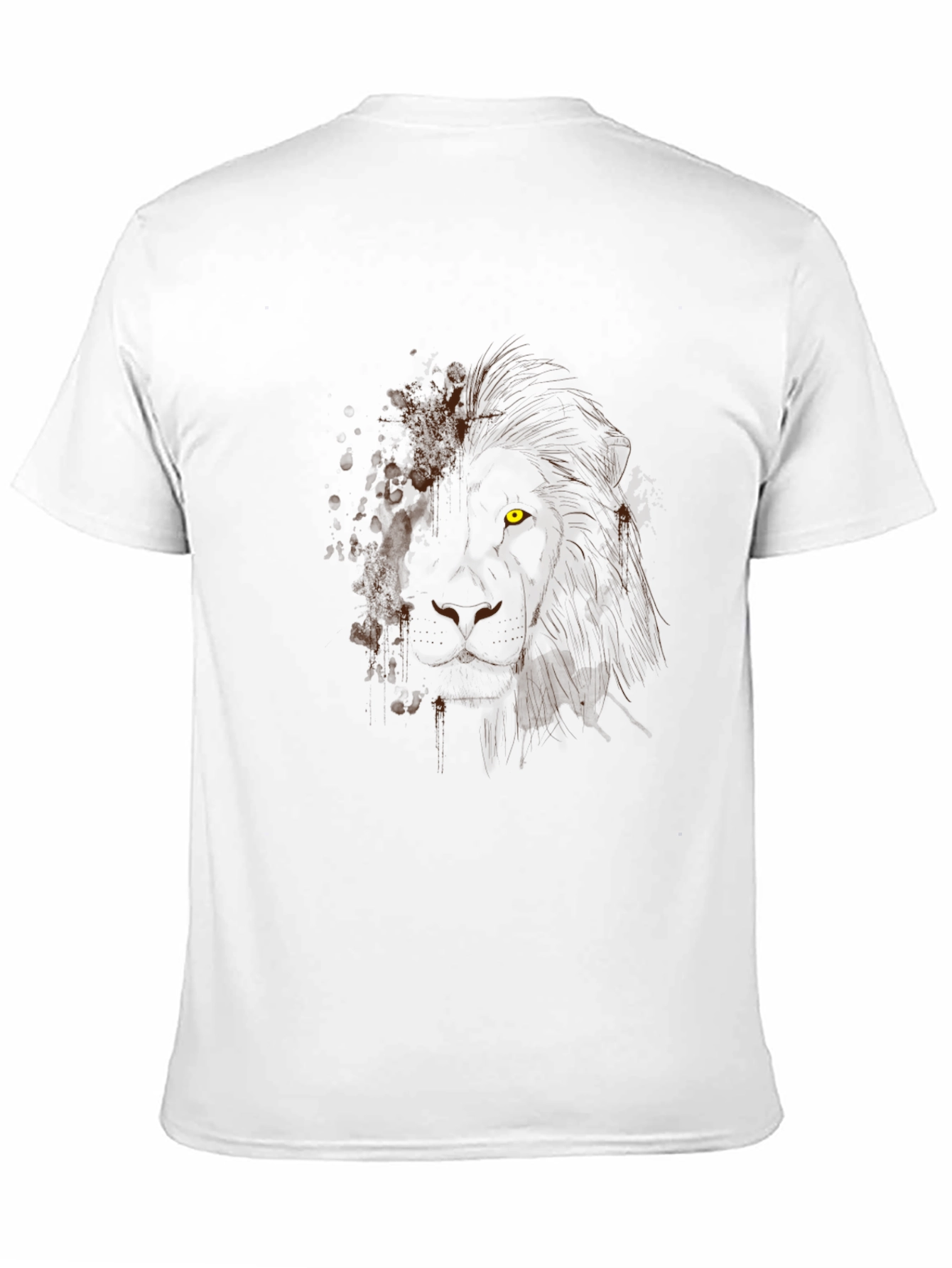 Lion Graphic Black T-Shirt - Mens Modern Tee