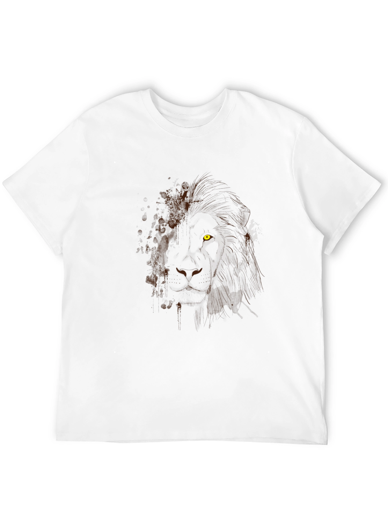 Lion Graphic Black T-Shirt - Mens Modern Tee