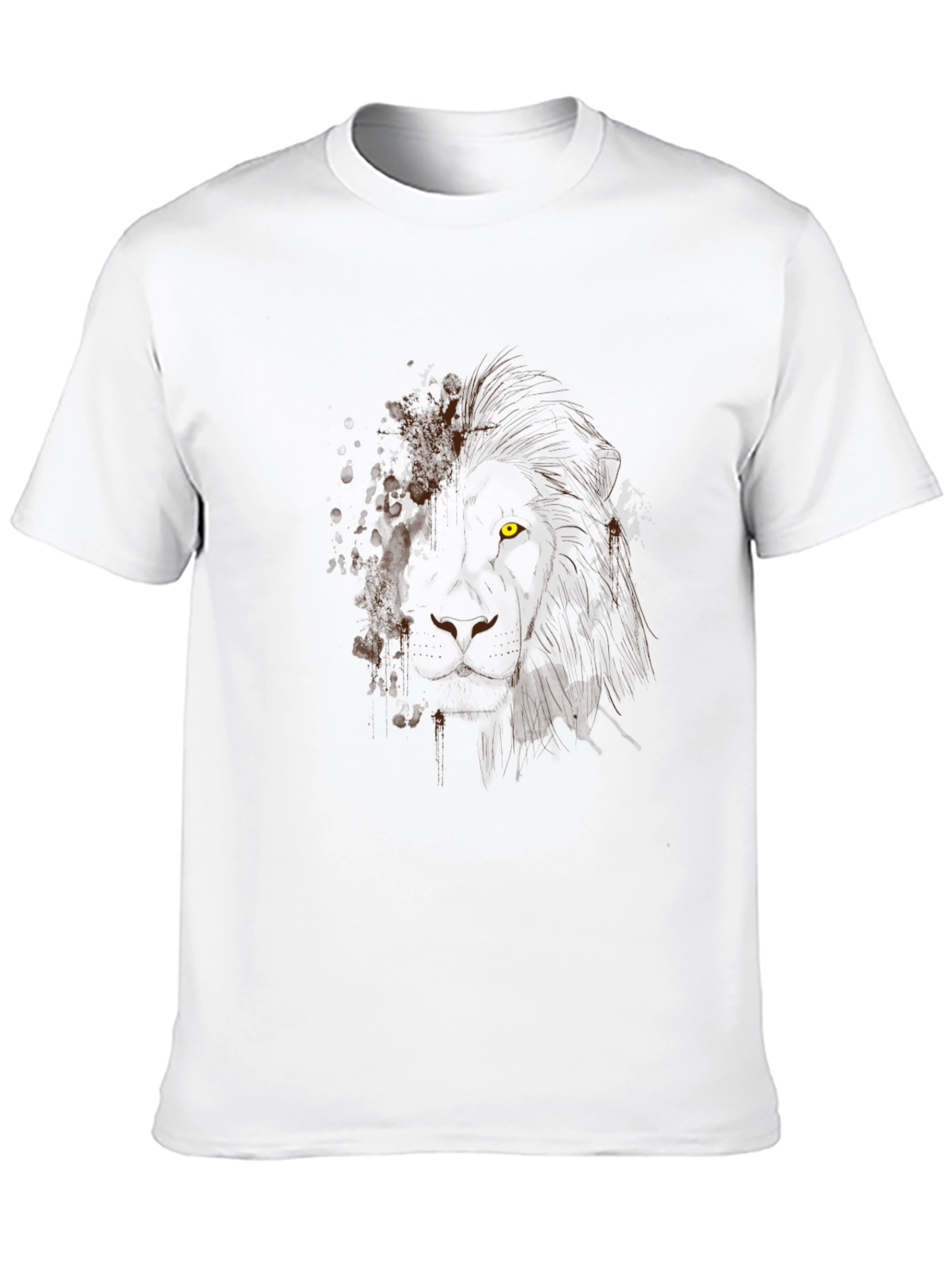 Lion Graphic Black T-Shirt - Mens Modern Tee