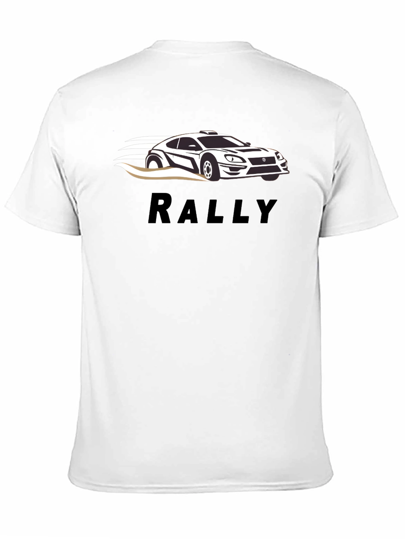 Rally Car Graphic Tee - Black Cotton T-Shirt