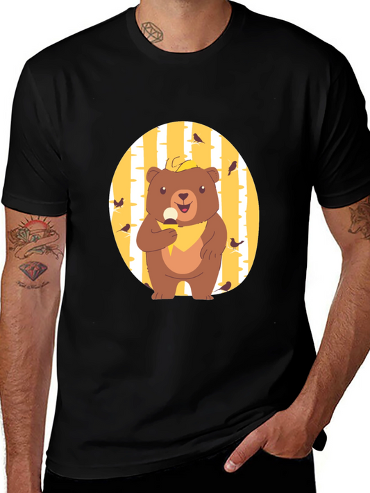 Bear Eating Ice Cream Graphic Tee
