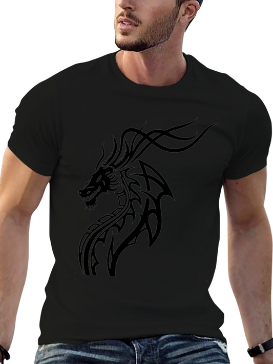 Black Dragon Graphic Tee - Mens Fashion