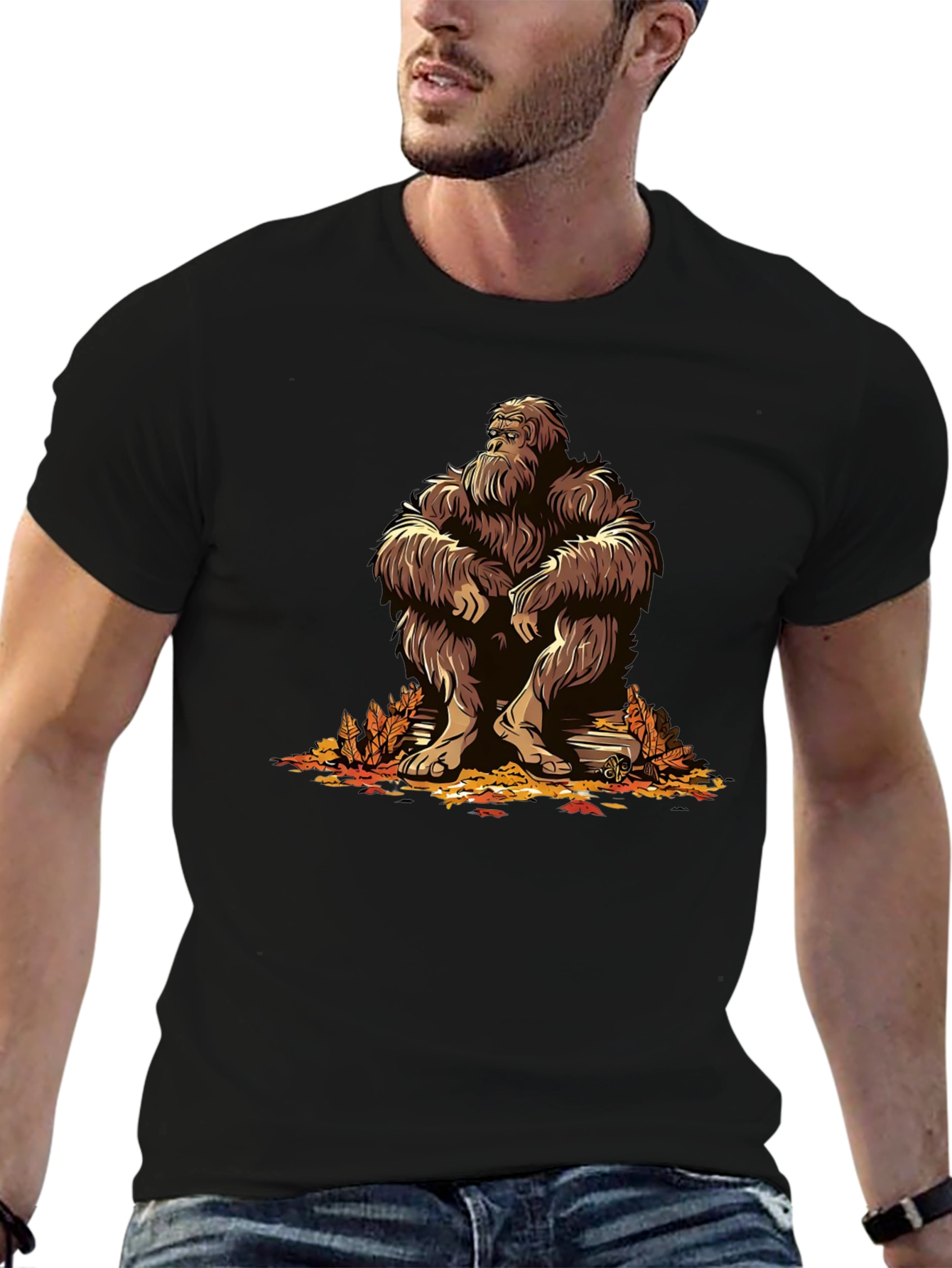 Bigfoot Graphic Tee - Sasquatch Illustration T-Shirt