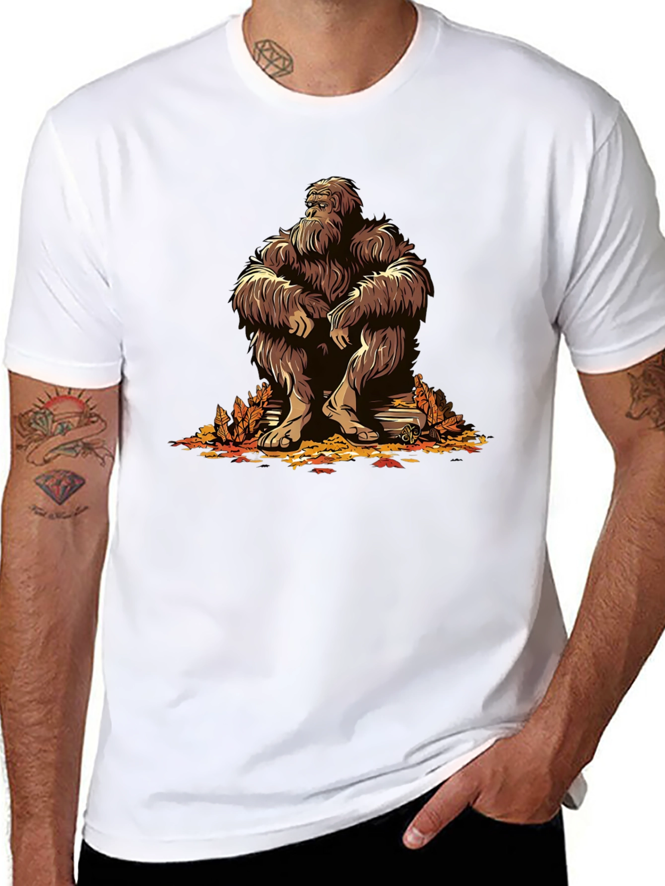 Bigfoot Graphic Tee - Sasquatch Illustration T-Shirt