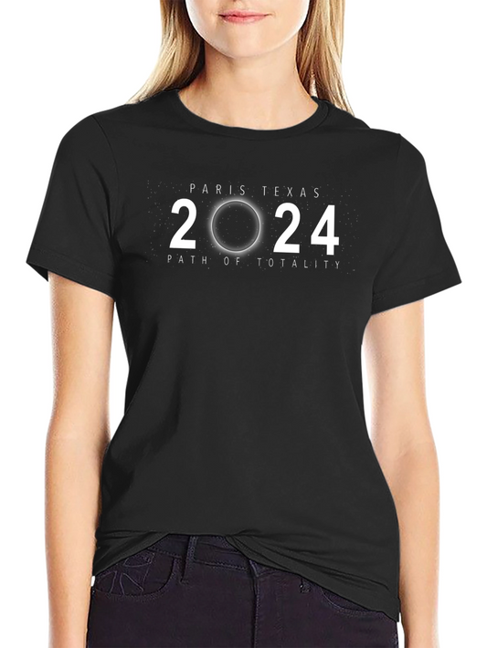 Paris Texas 2024 Path of Totality Eclipse T-Shirt