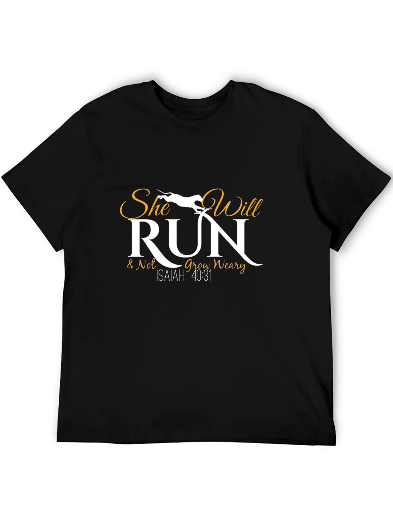 Inspirational Christian T-Shirt - She Will Run