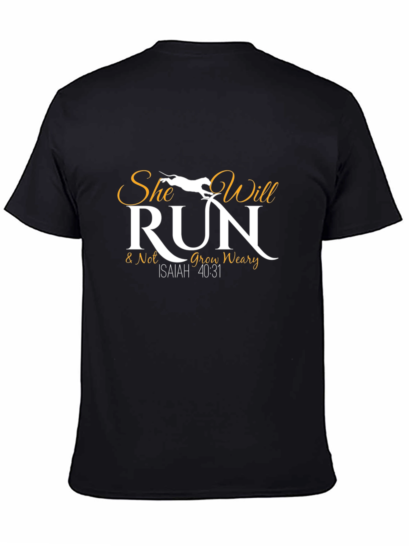 Inspirational Christian T-Shirt - She Will Run