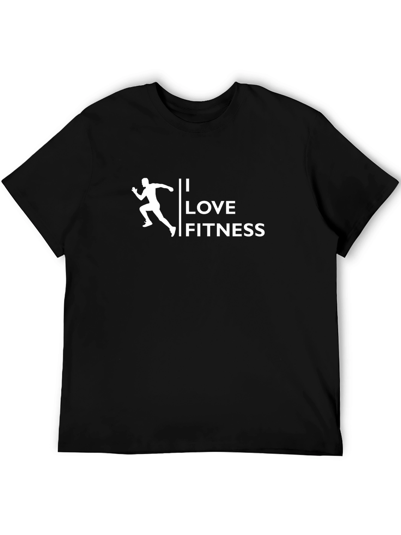 I Love Fitness Black Graphic Tee