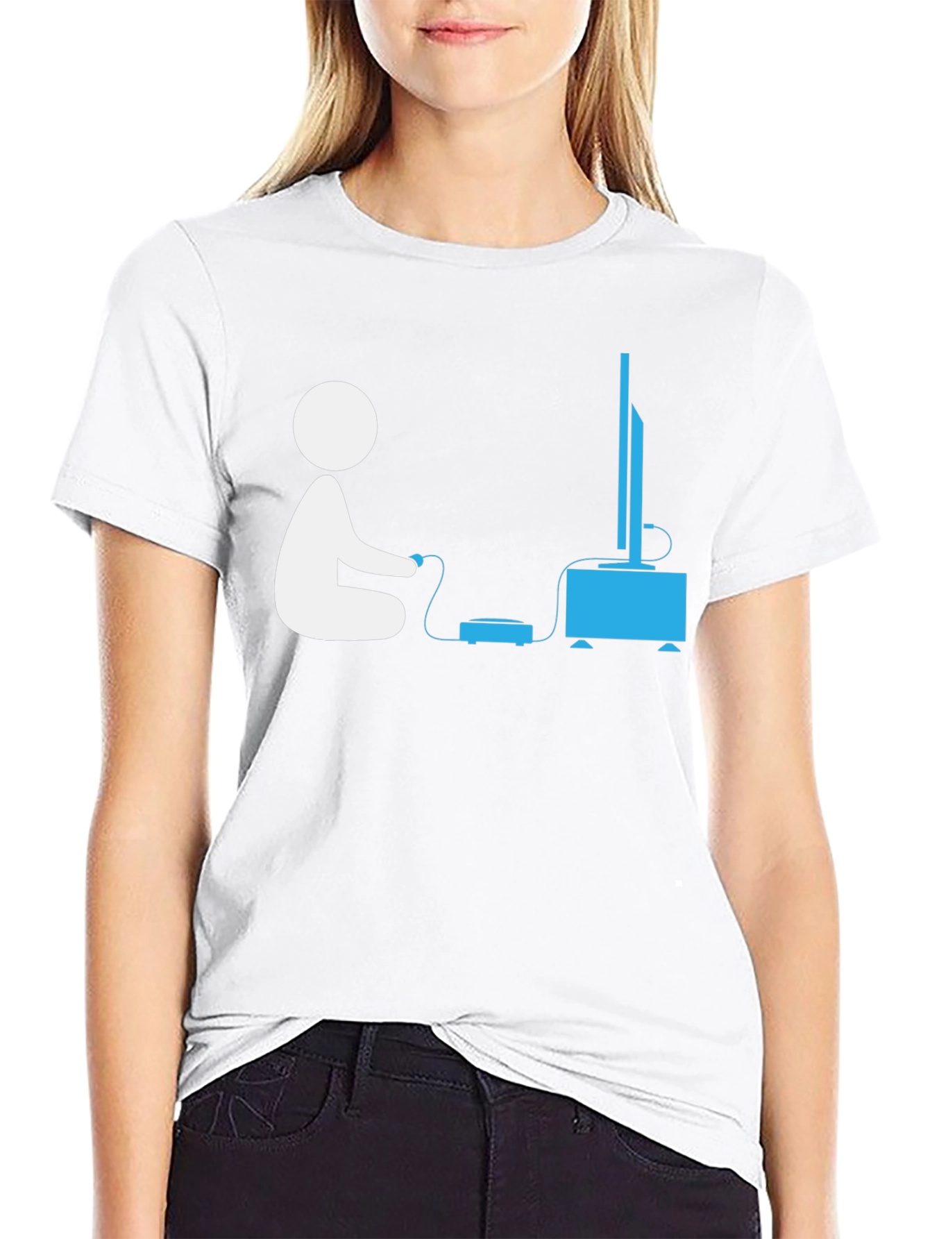 Gamer Silhouette Graphic T-Shirt - Relax & Play!