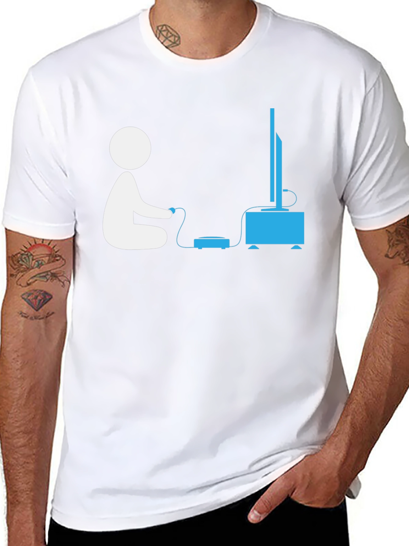 Gamer Silhouette Graphic T-Shirt - Relax & Play!