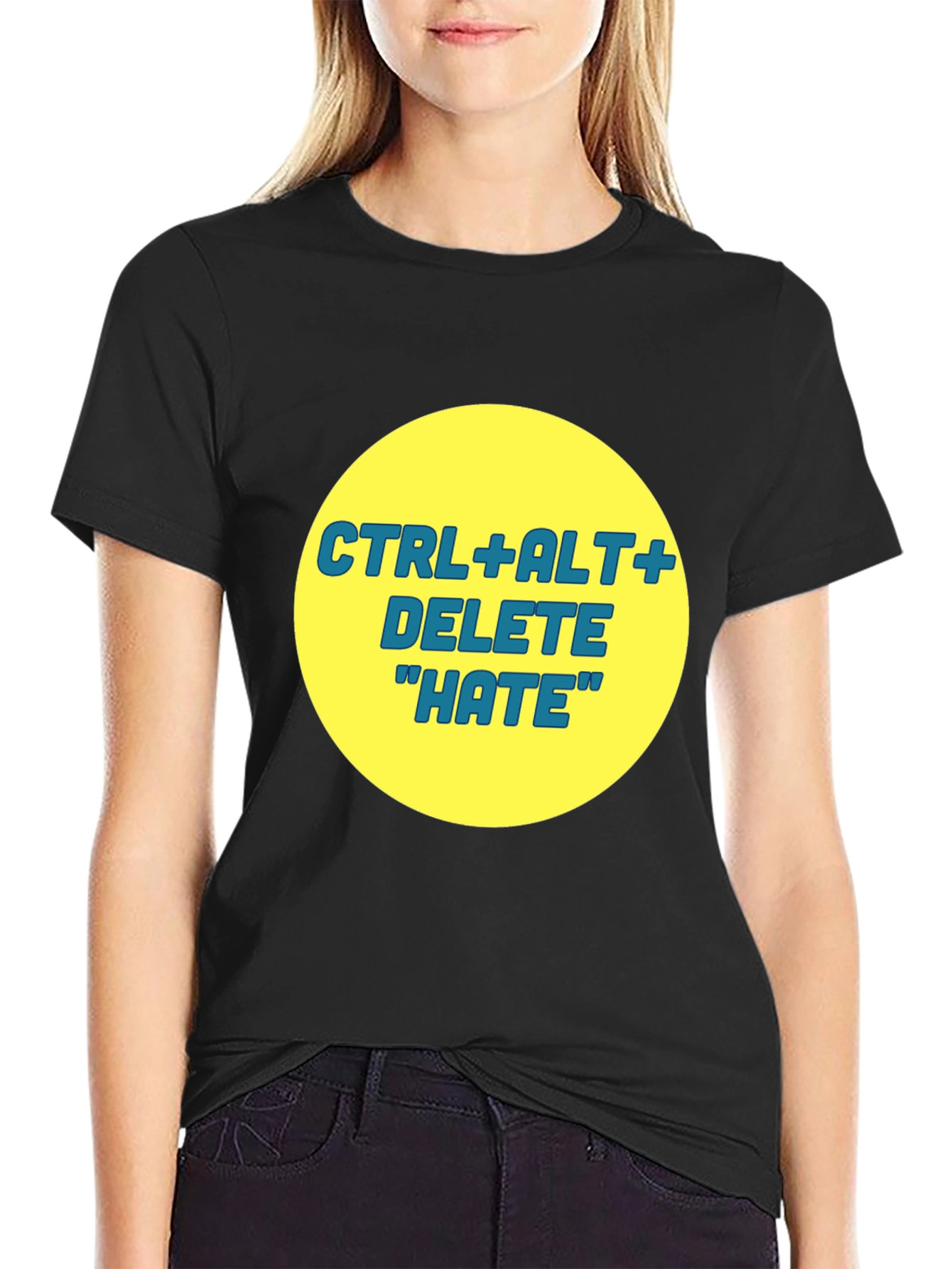 Ctrl+Alt+Delete Hate T-Shirt:  Motivational Graphic Tee