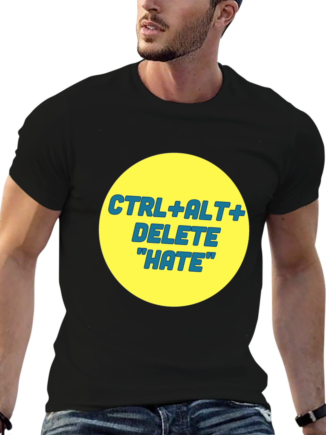 Ctrl+Alt+Delete Hate T-Shirt:  Motivational Graphic Tee
