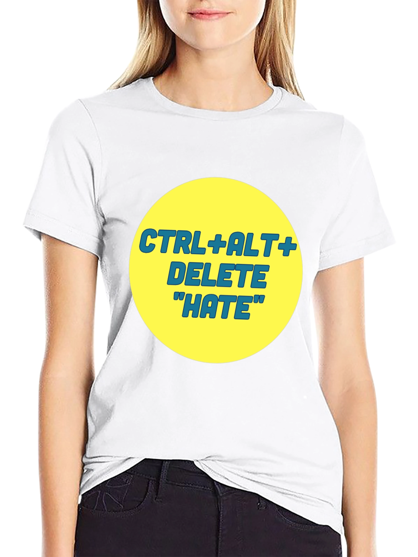 Ctrl+Alt+Delete Hate T-Shirt:  Motivational Graphic Tee