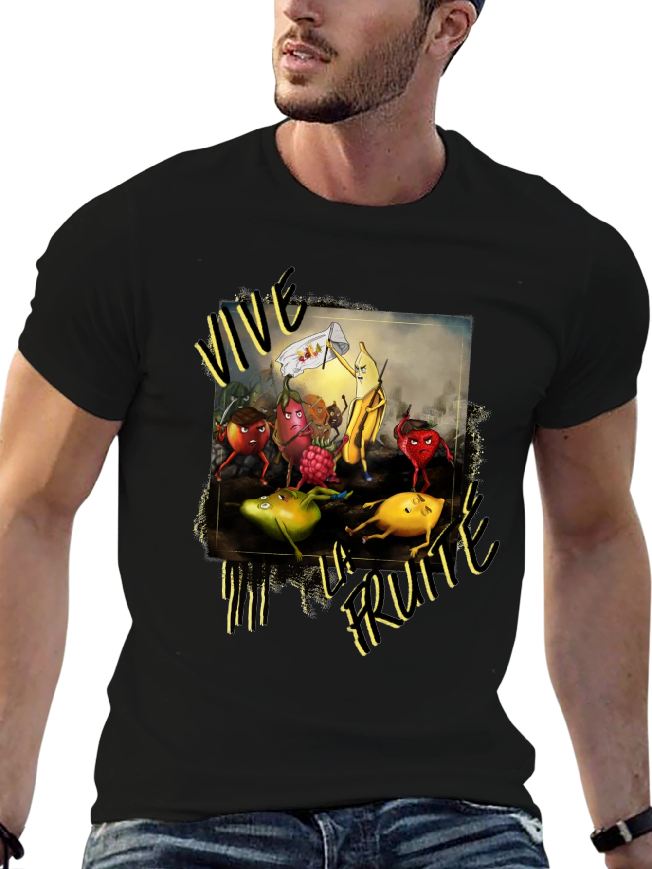 Vive la Fruta Black T-Shirt