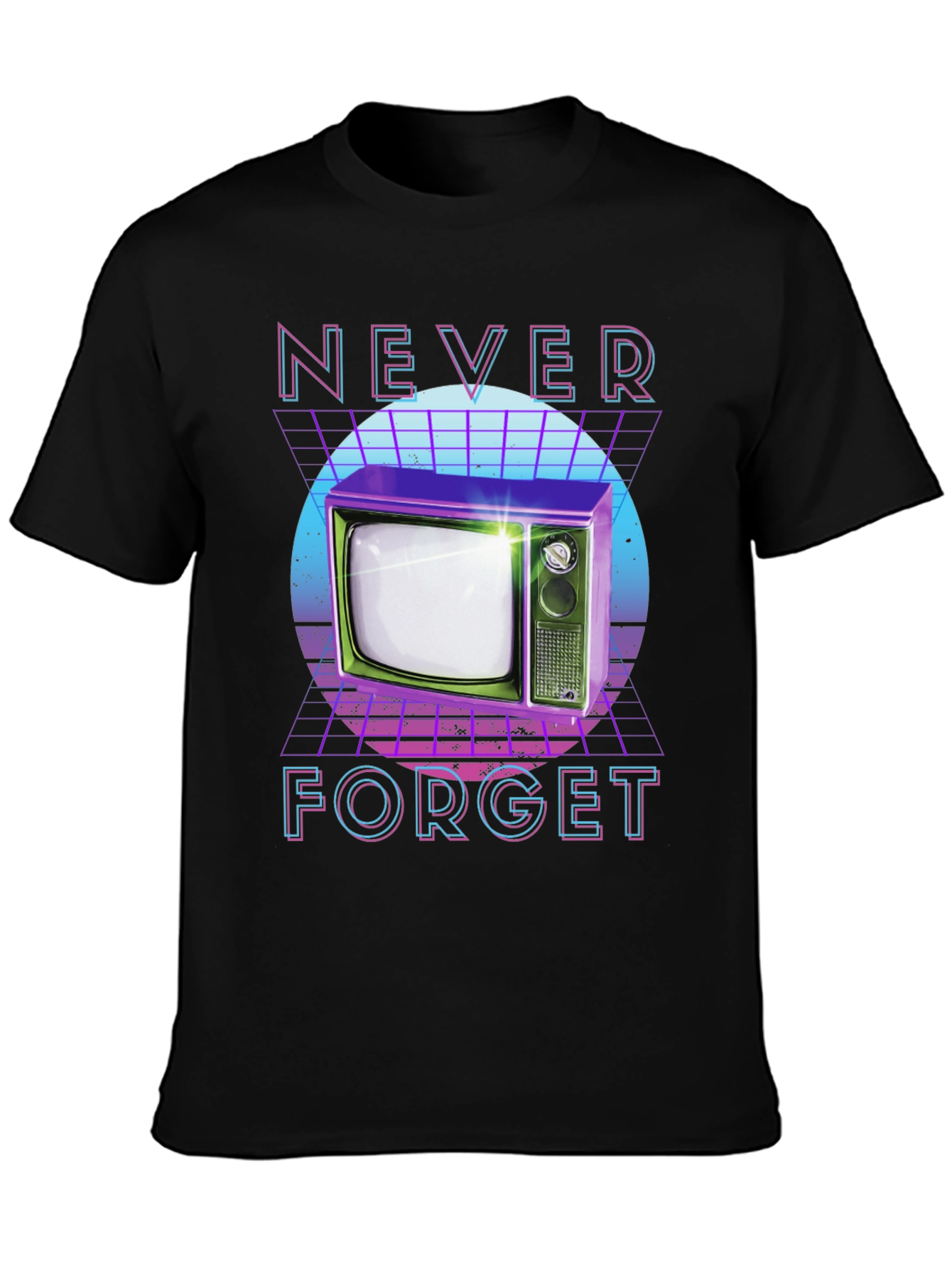 Retro TV T-Shirt - Never Forget Design