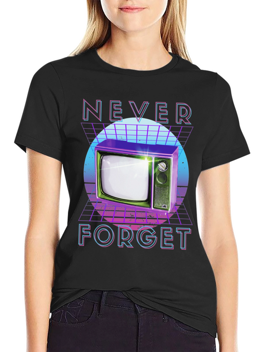 Retro TV T-Shirt - Never Forget Design