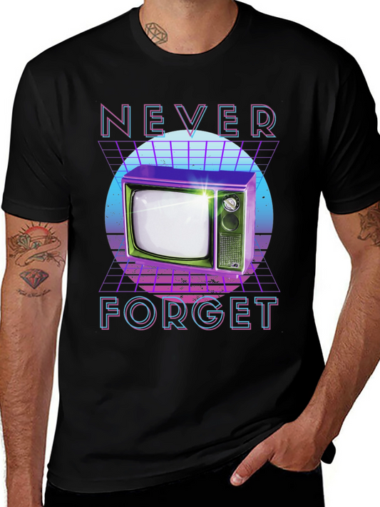 Retro TV T-Shirt - Never Forget Design