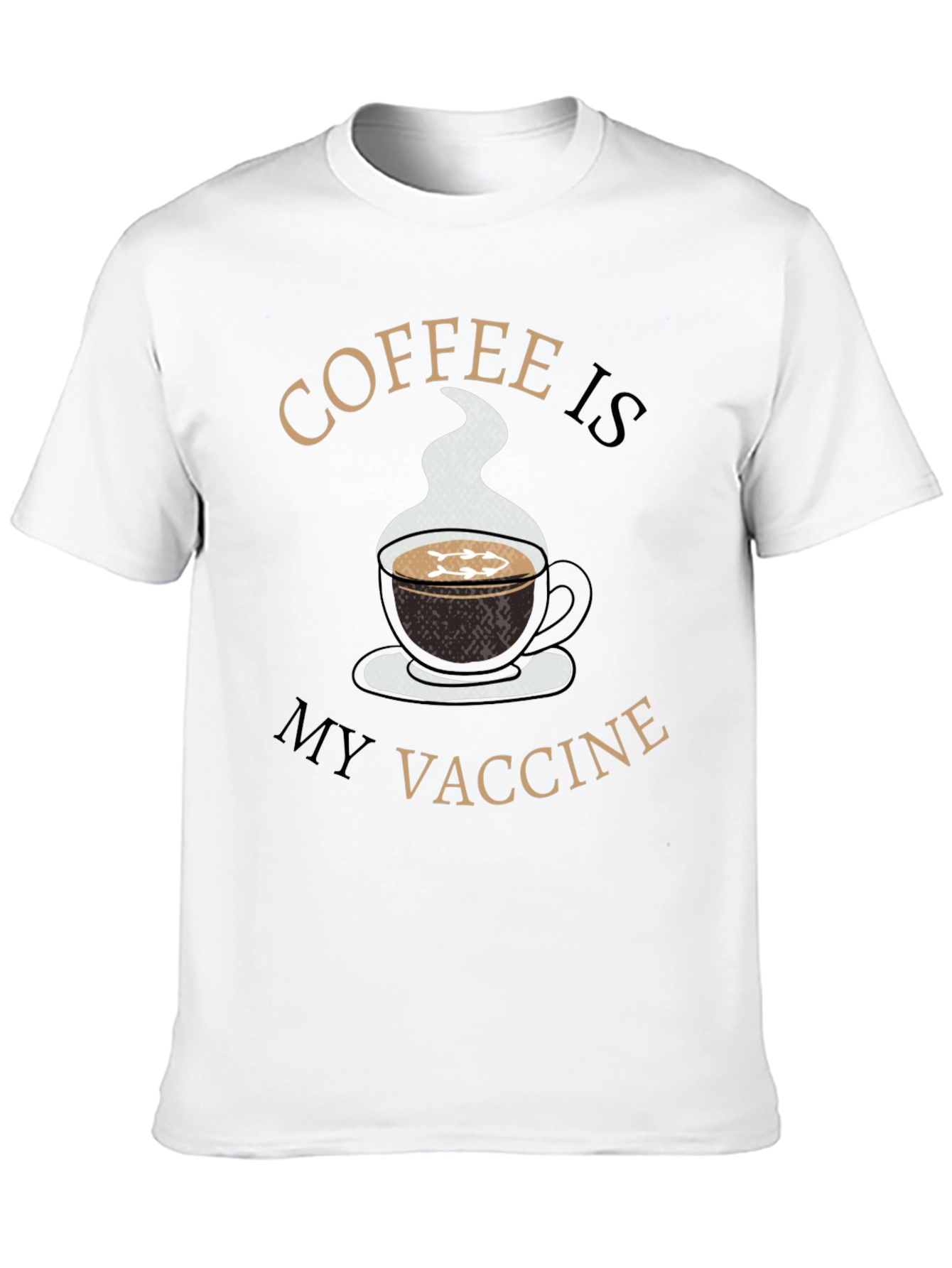Coffee is My Vaccine T-Shirt - Novelty Graphic Tee