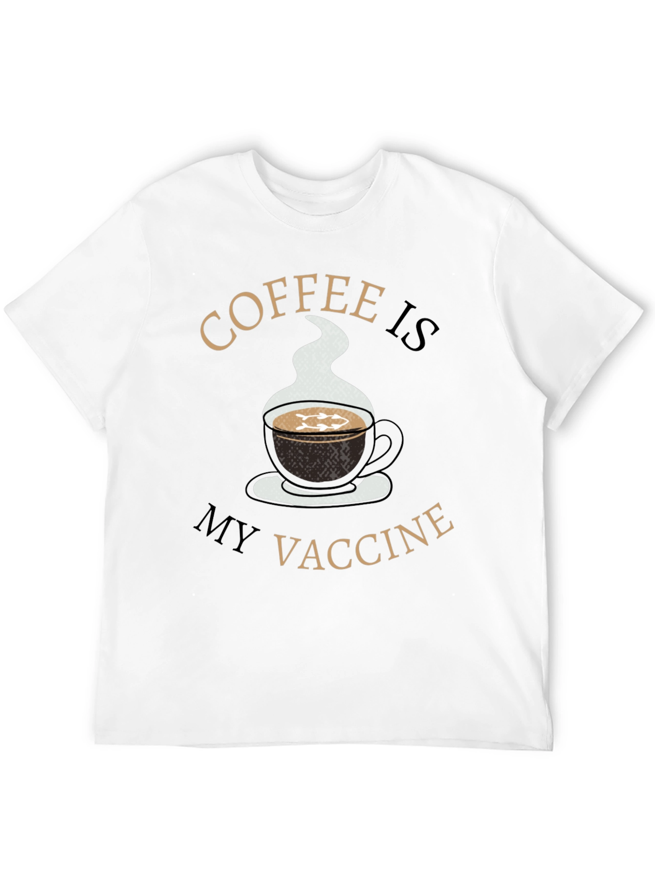 Coffee is My Vaccine T-Shirt - Novelty Graphic Tee