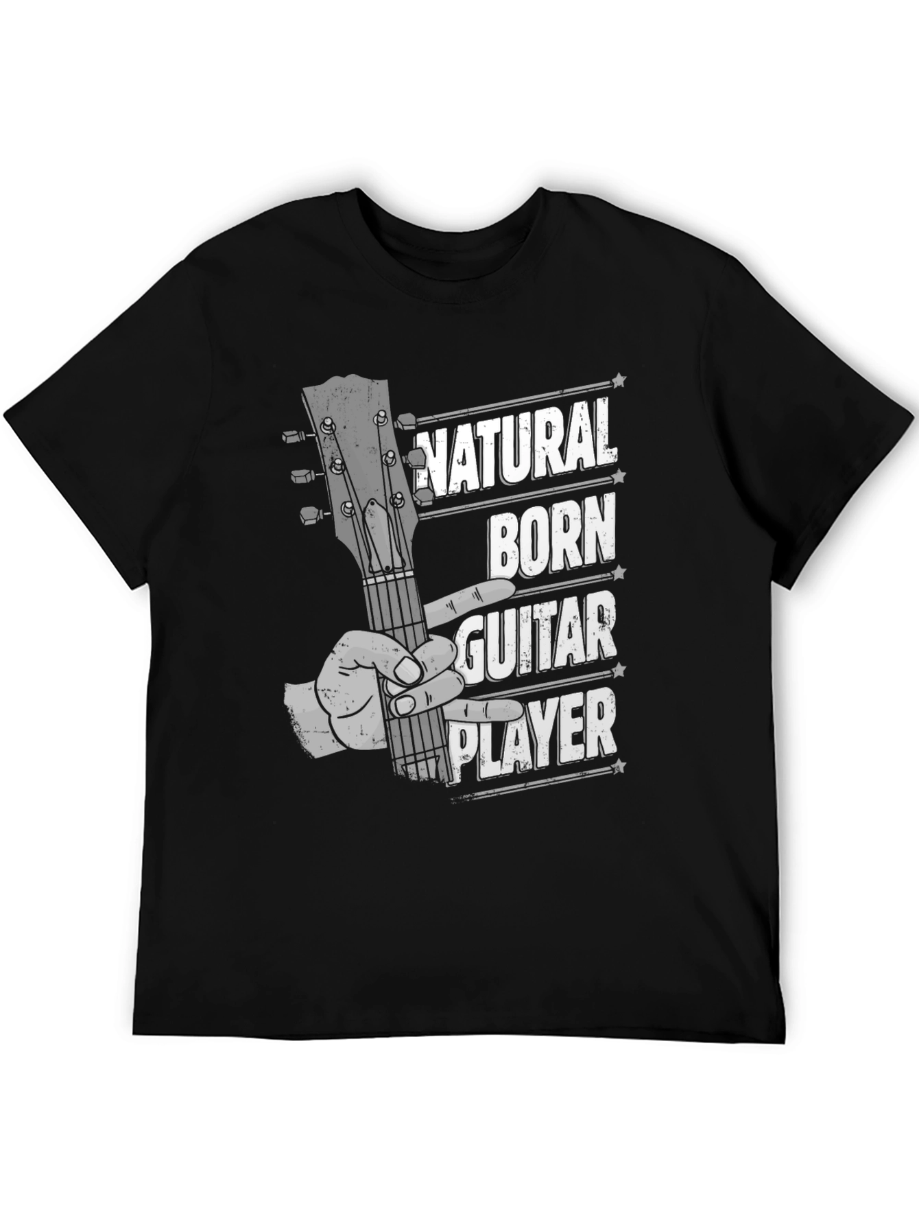 Natural Born Guitar Player Black T-Shirt