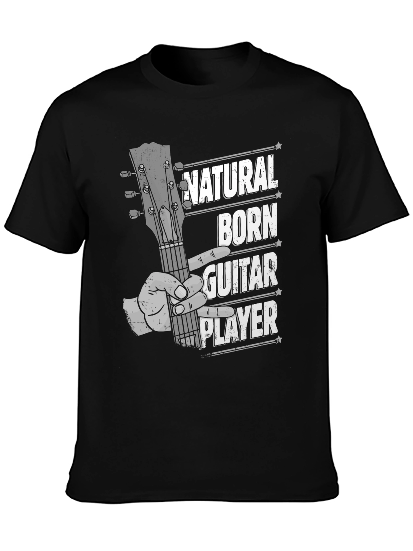 Natural Born Guitar Player Black T-Shirt