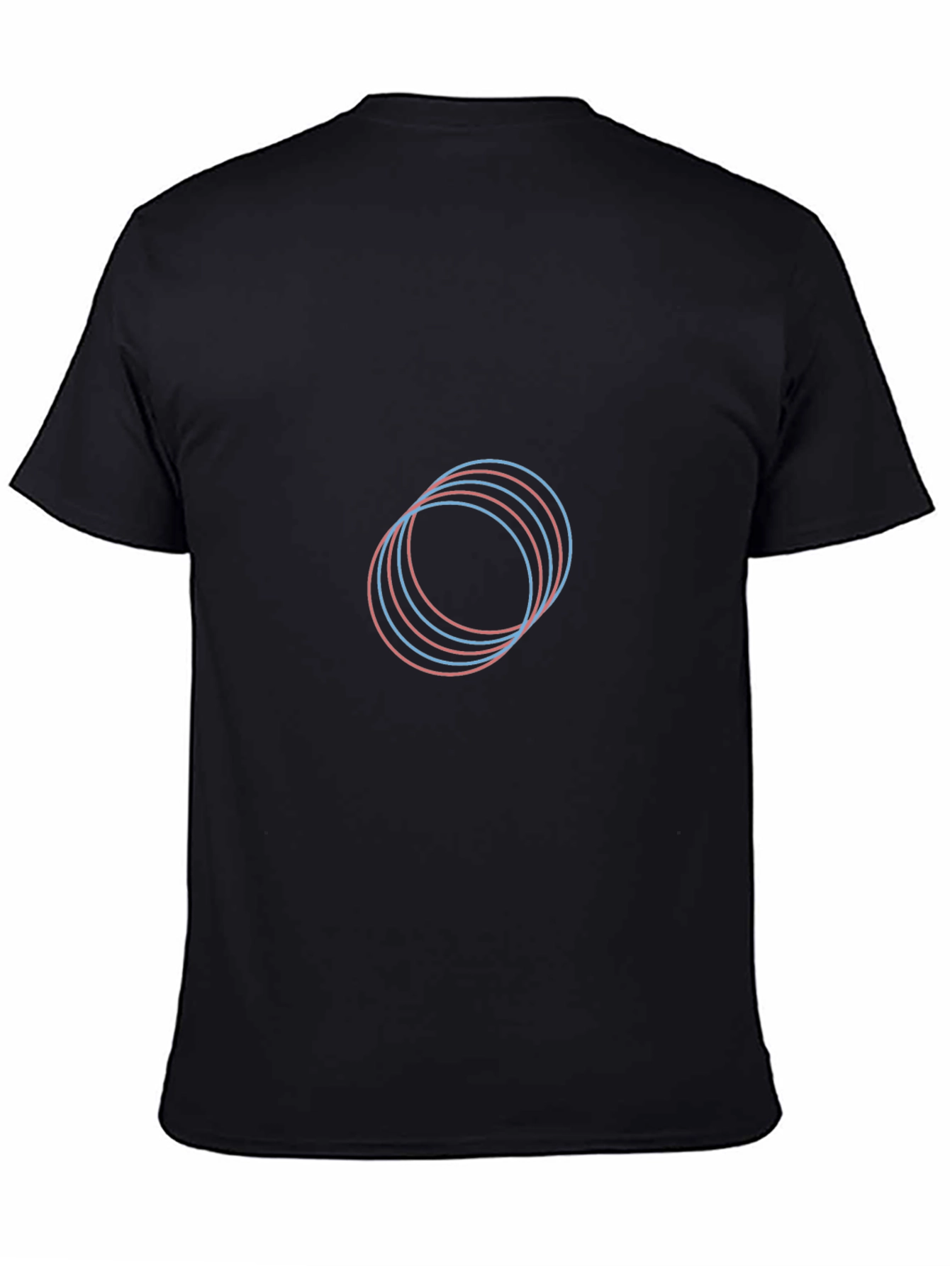 Modern Geometric Circle Graphic Black T-Shirt
