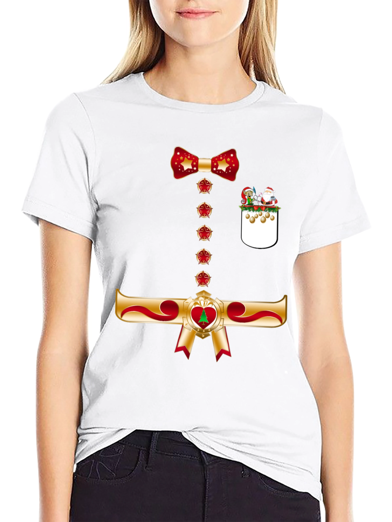 Festive Bowtie Christmas T-Shirt