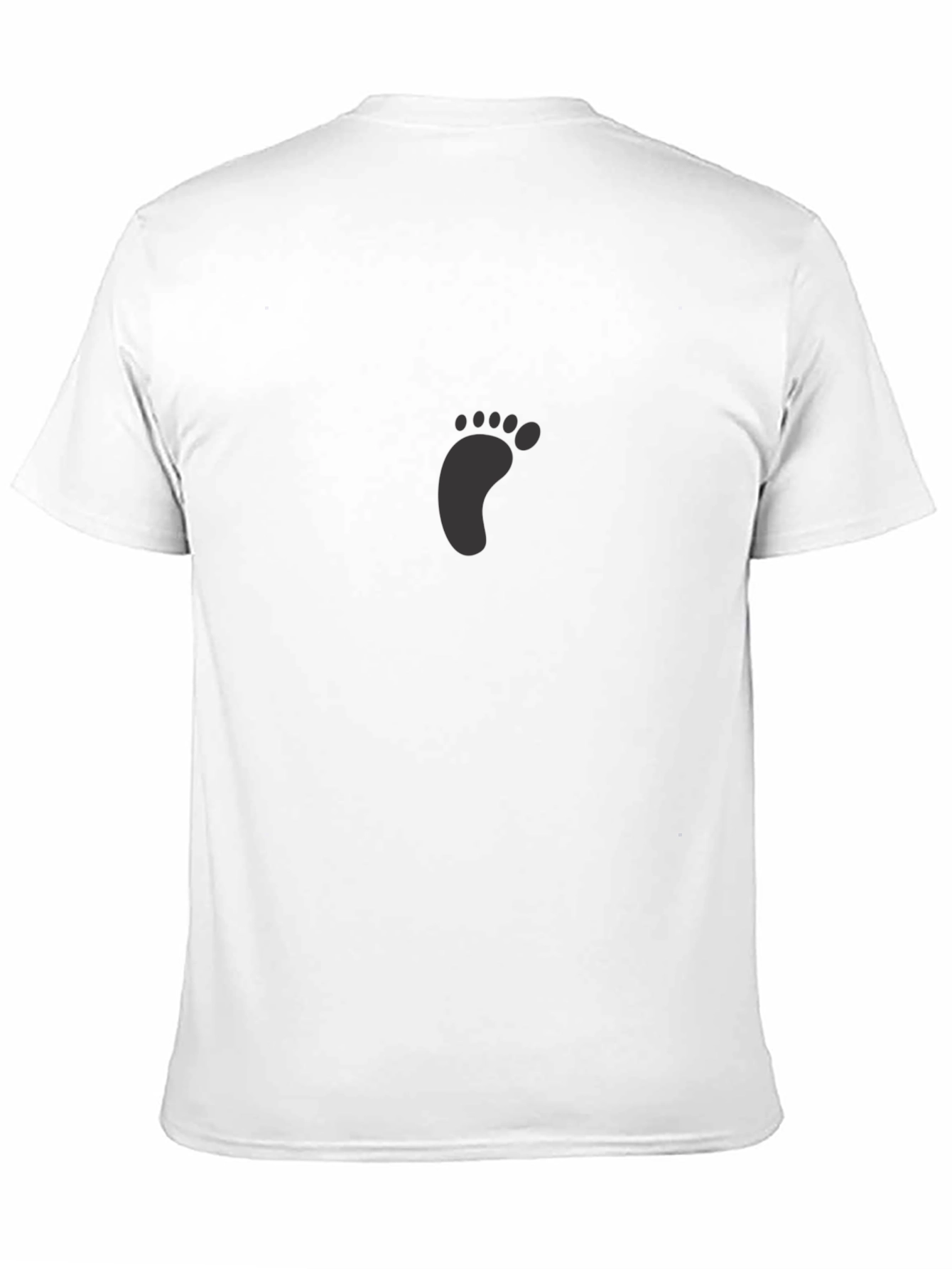 Barefoot Print Black T-Shirt - Casual Comfort