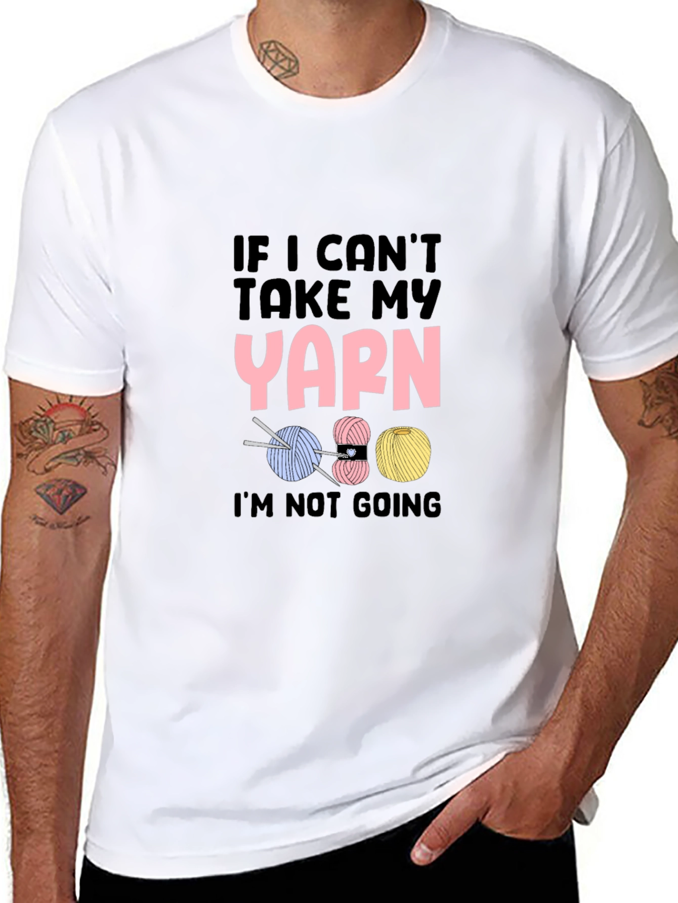 If I Cant Take My Yarn Funny Knitting T-Shirt