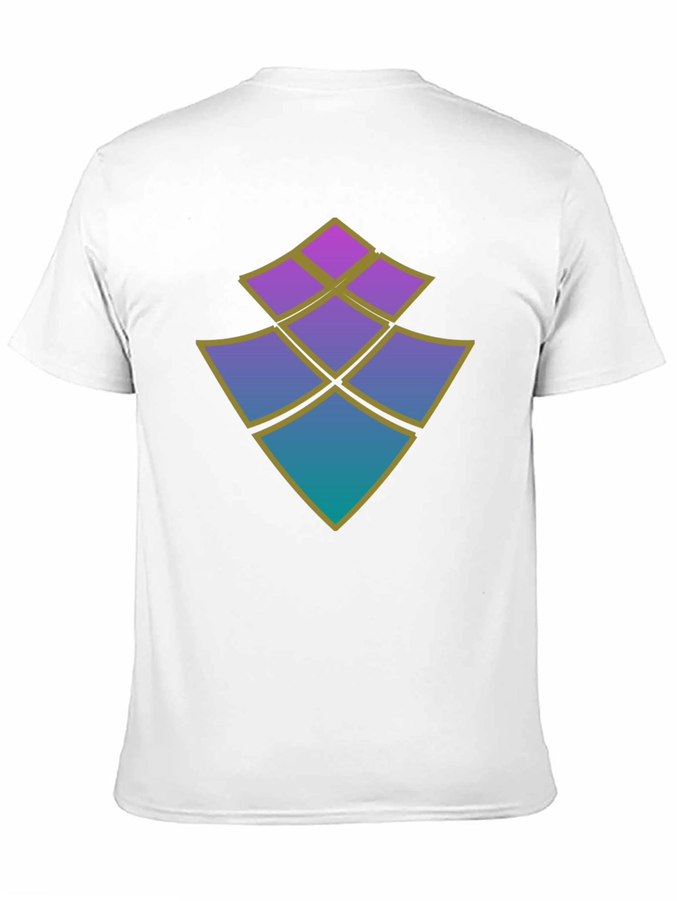 Abstract Diamond Design Black T-Shirt