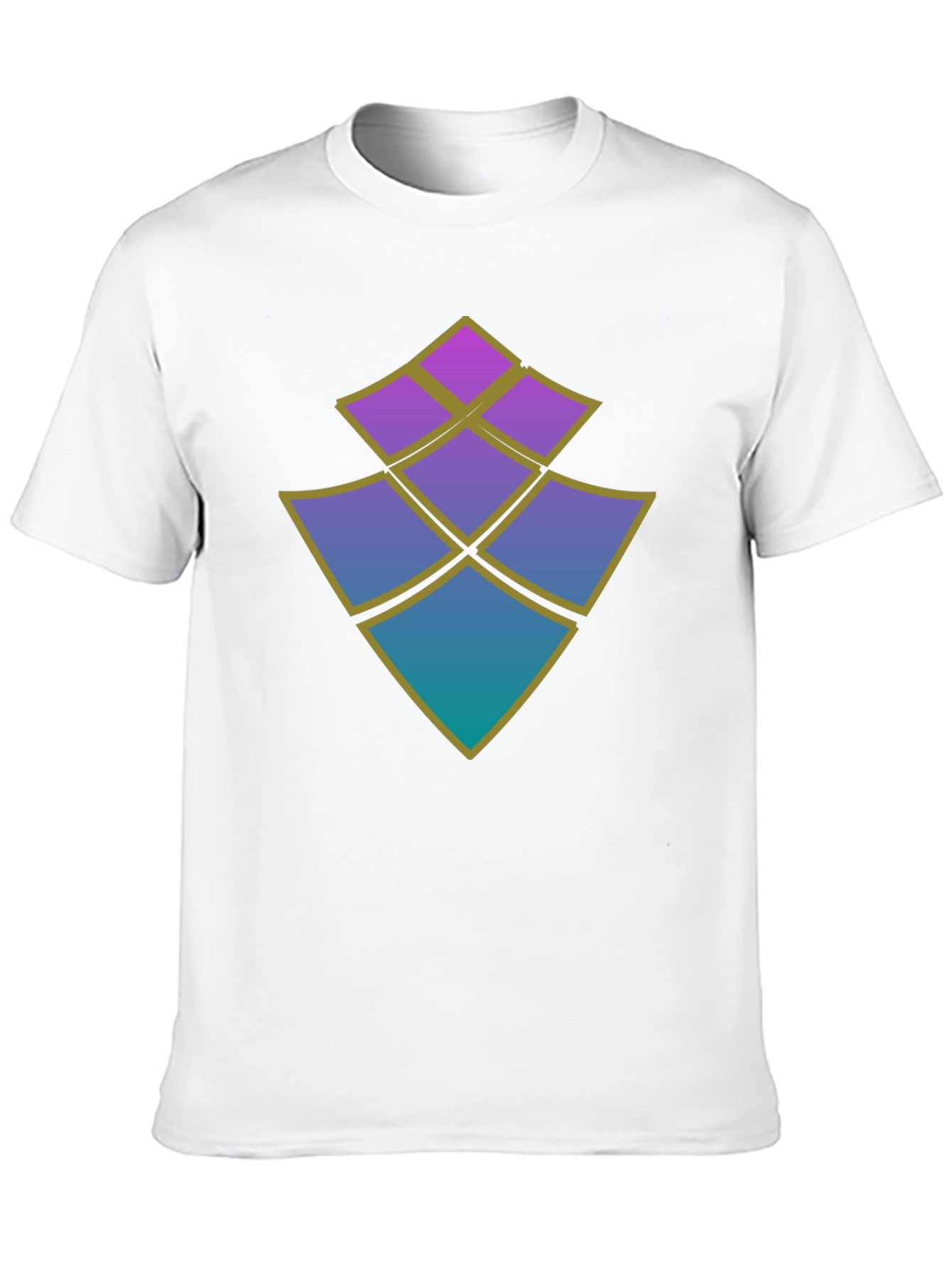 Abstract Diamond Design Black T-Shirt