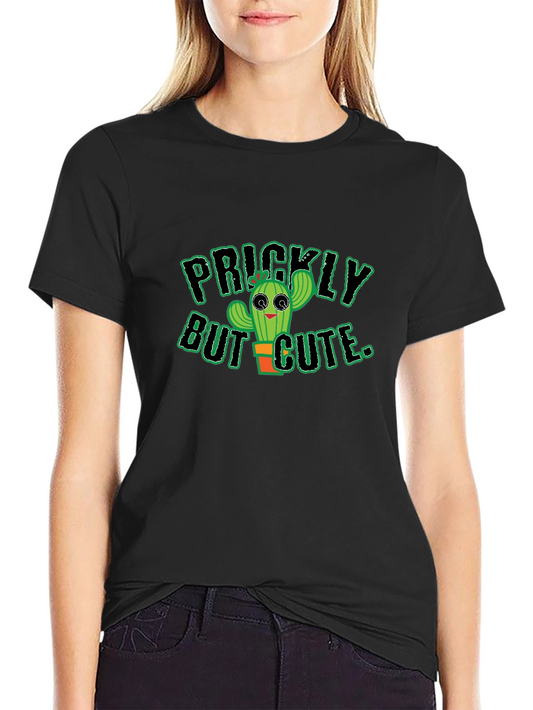 Prickly But Cute Cactus Graphic T-Shirt